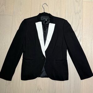 INC International Concepts Black Blazer with White Lapel